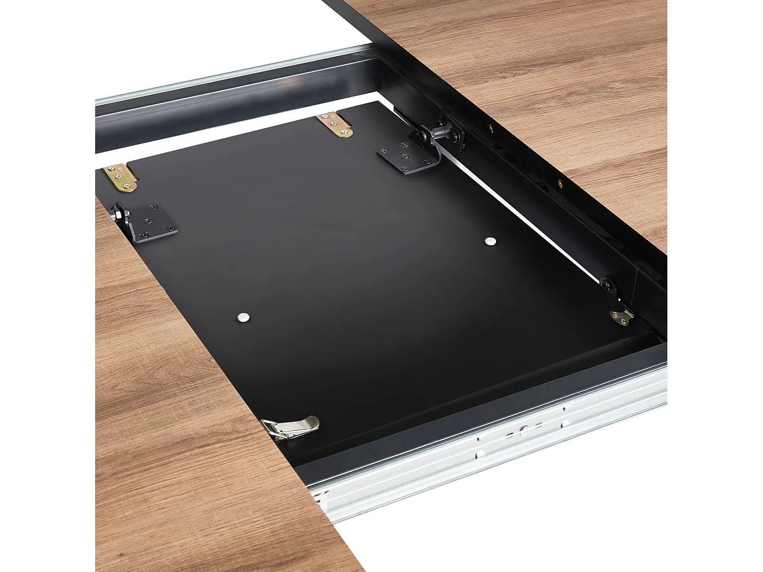 Ausziehbarer Esstisch SENIAC Braun 110/150 cm 112 cm