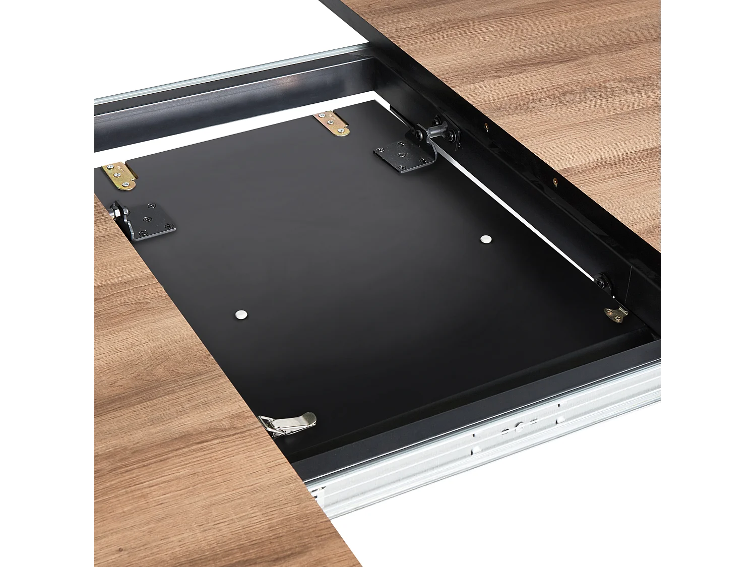 Table de salle à manger extensible SENIAC Marron 110/150 cm 112 cm