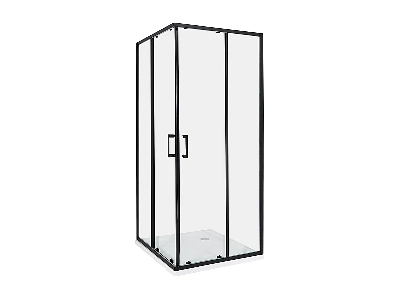 Cabine de douche TELA 80 x 80 x 185 cm Noir
