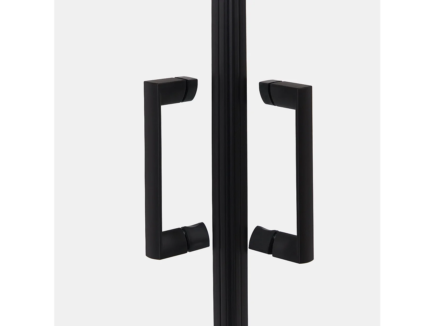 Duschkabine aus Sicherheitsglas mit zwei Schiebetüren 80x80x185cm schwarz Tela