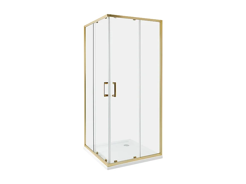 Kabina prysznicowa TELA 80 x 80 x 185 cm Złoty