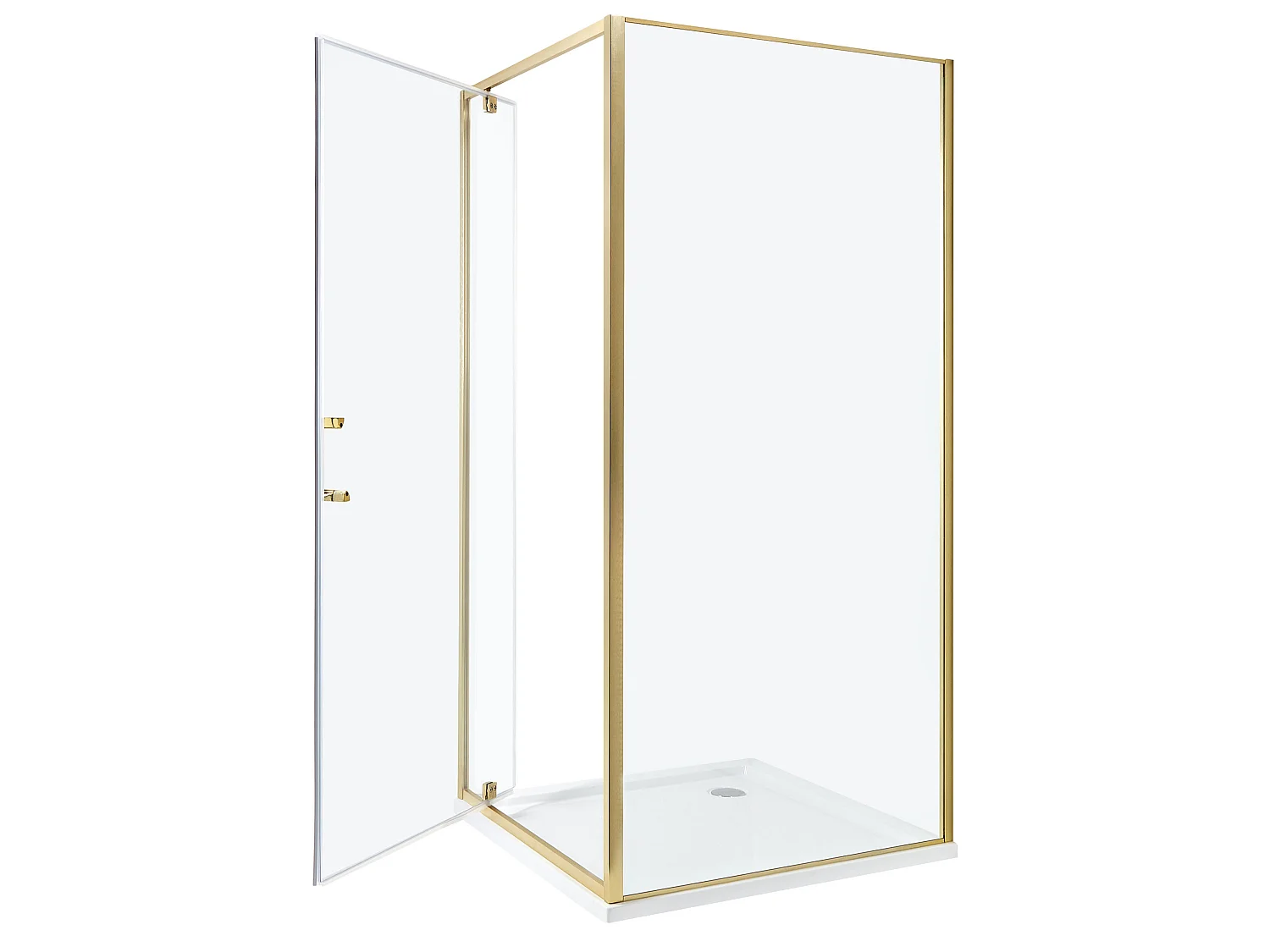 Cabine de douche DARLI 90 x 90 x 185 cm Doré