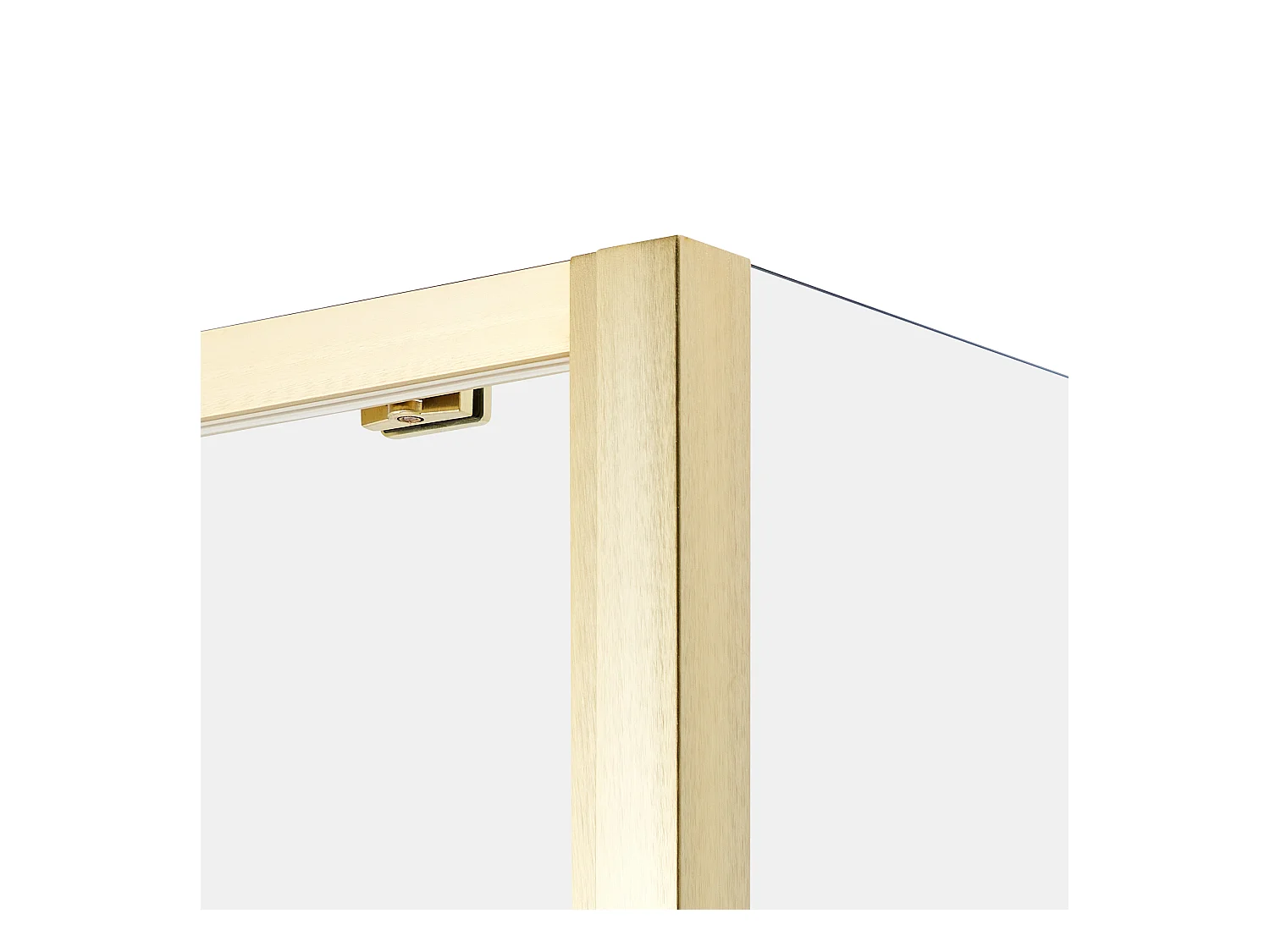 Duschkabine aus Sicherheitsglas mit Schiebetür 80x100x185cm gold Yoro