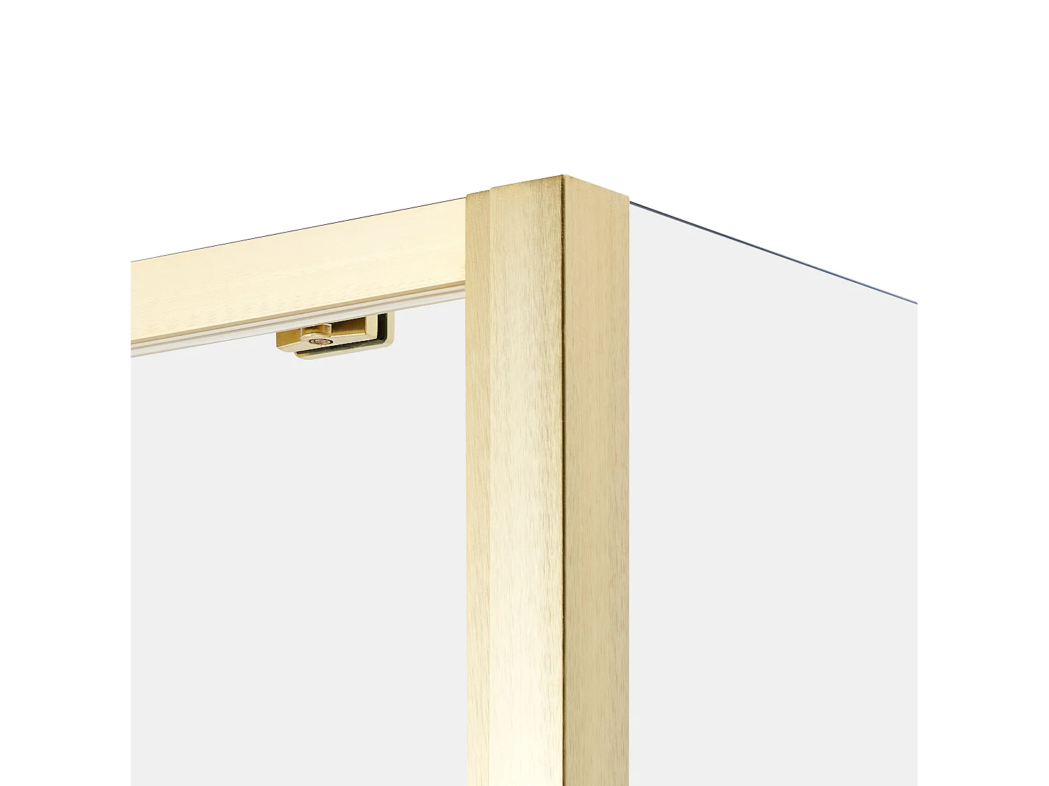 Duschkabine aus Sicherheitsglas mit Schiebetür 80x100x185cm gold Yoro