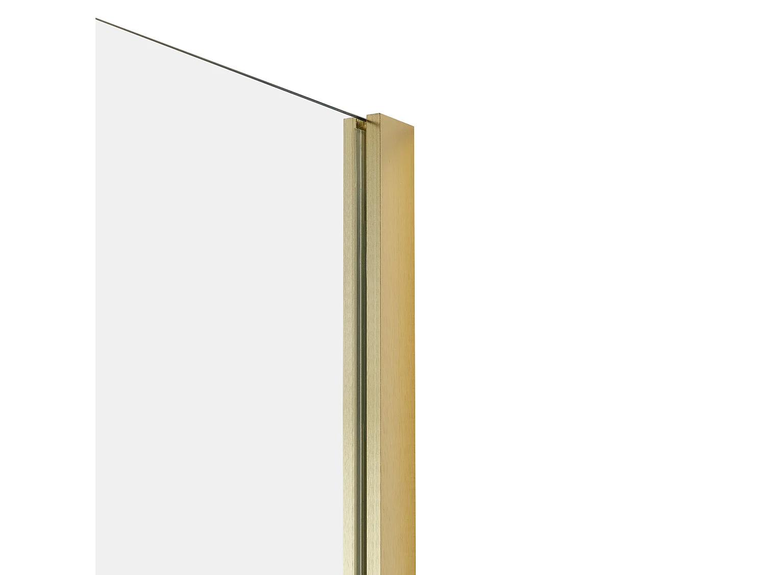 Duschkabine aus Sicherheitsglas mit Schiebetür 80x100x185cm gold Yoro