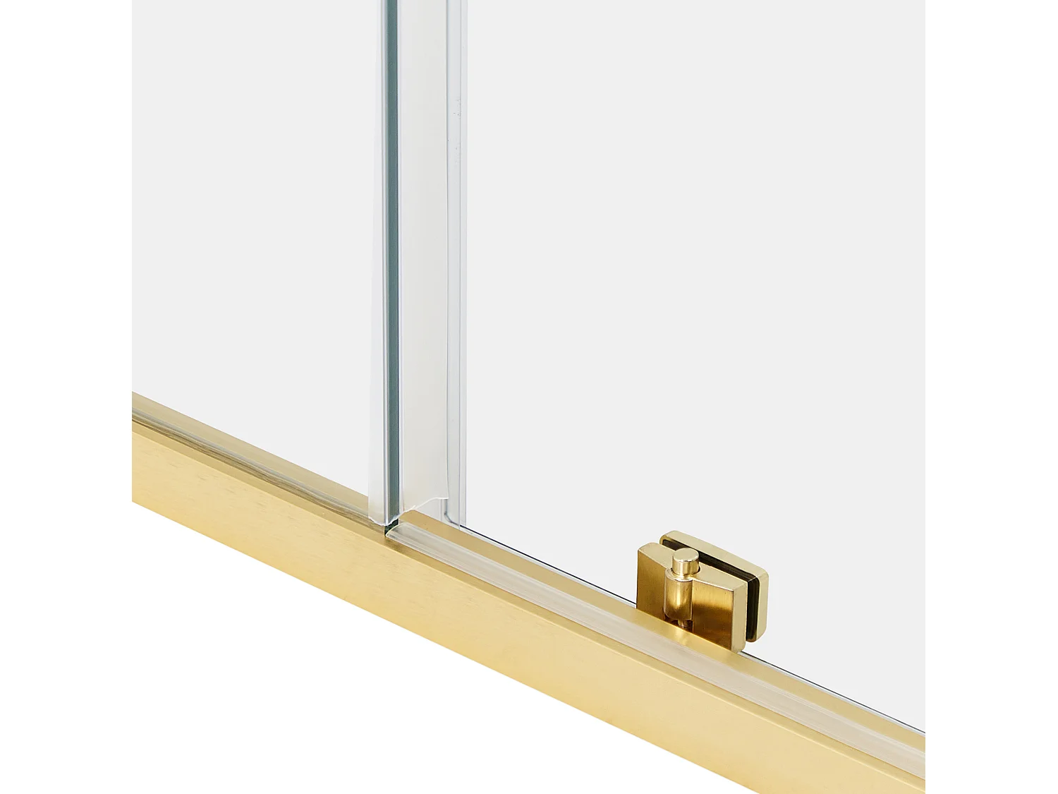 Duschkabine aus Sicherheitsglas mit Schiebetür 80x100x185cm gold Yoro