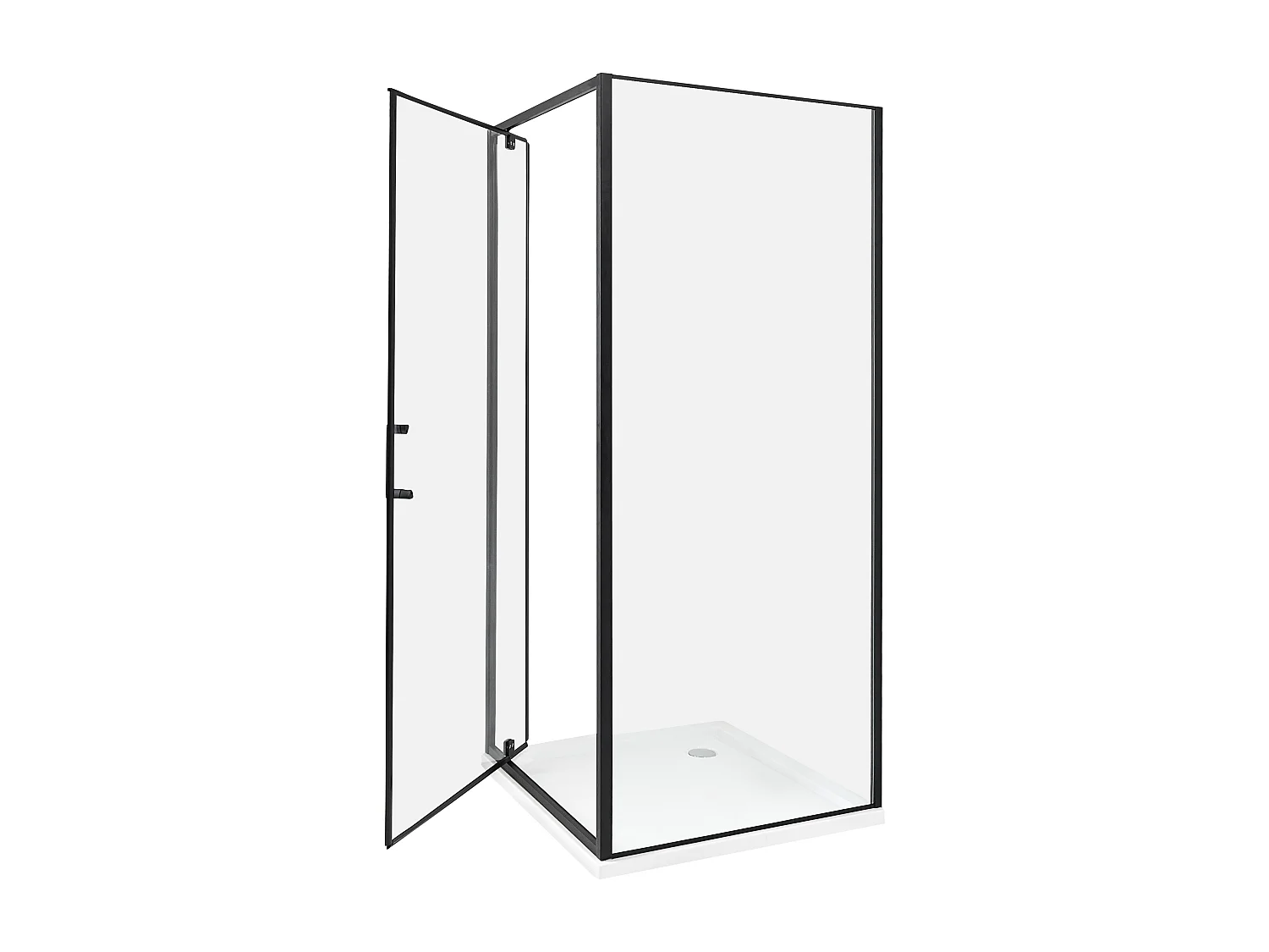 Kabina prysznicowa DARLI 80 x 80 x 185 cm Czarny