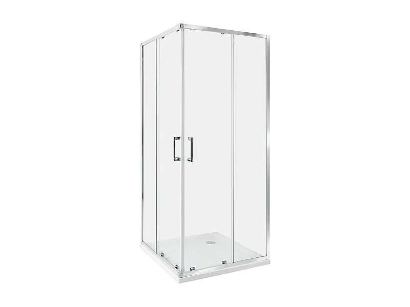 Kabina prysznicowa TELA 80 x 80 x 185 cm Srebrny