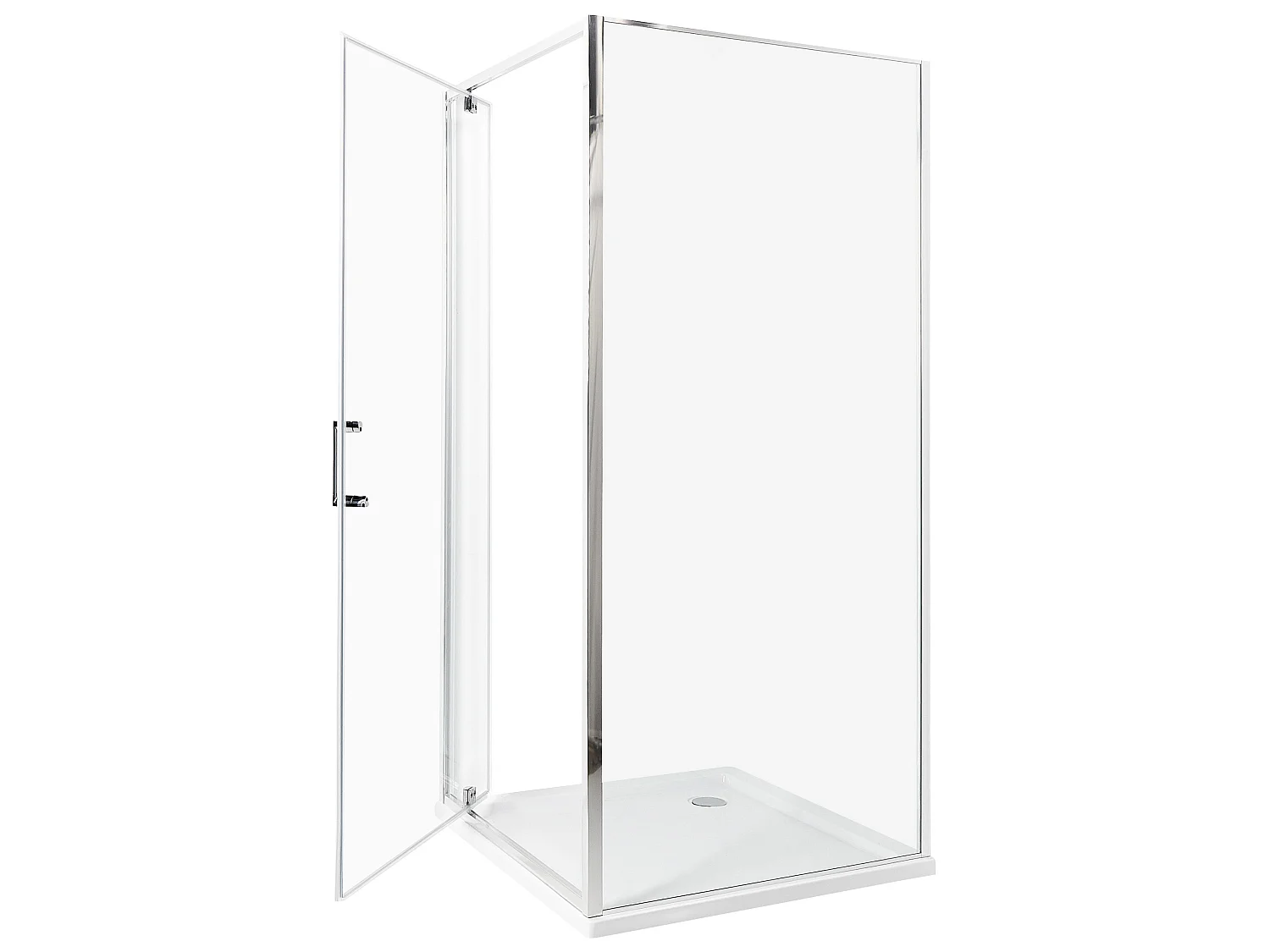 Duschkabine DARLI 90 x 90 x 185 cm Silber