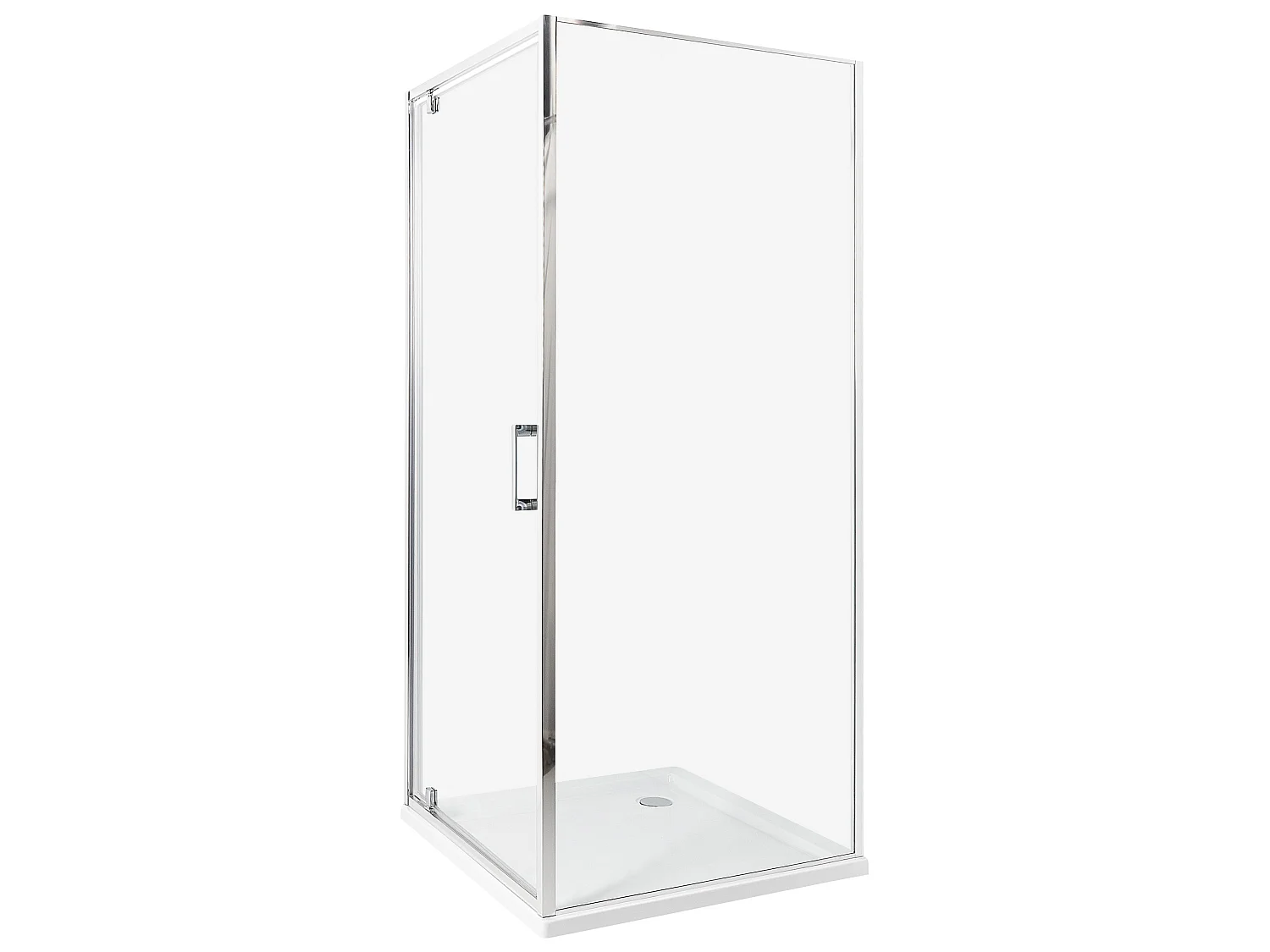 Duschkabine DARLI 80 x 80 x 185 cm Silber