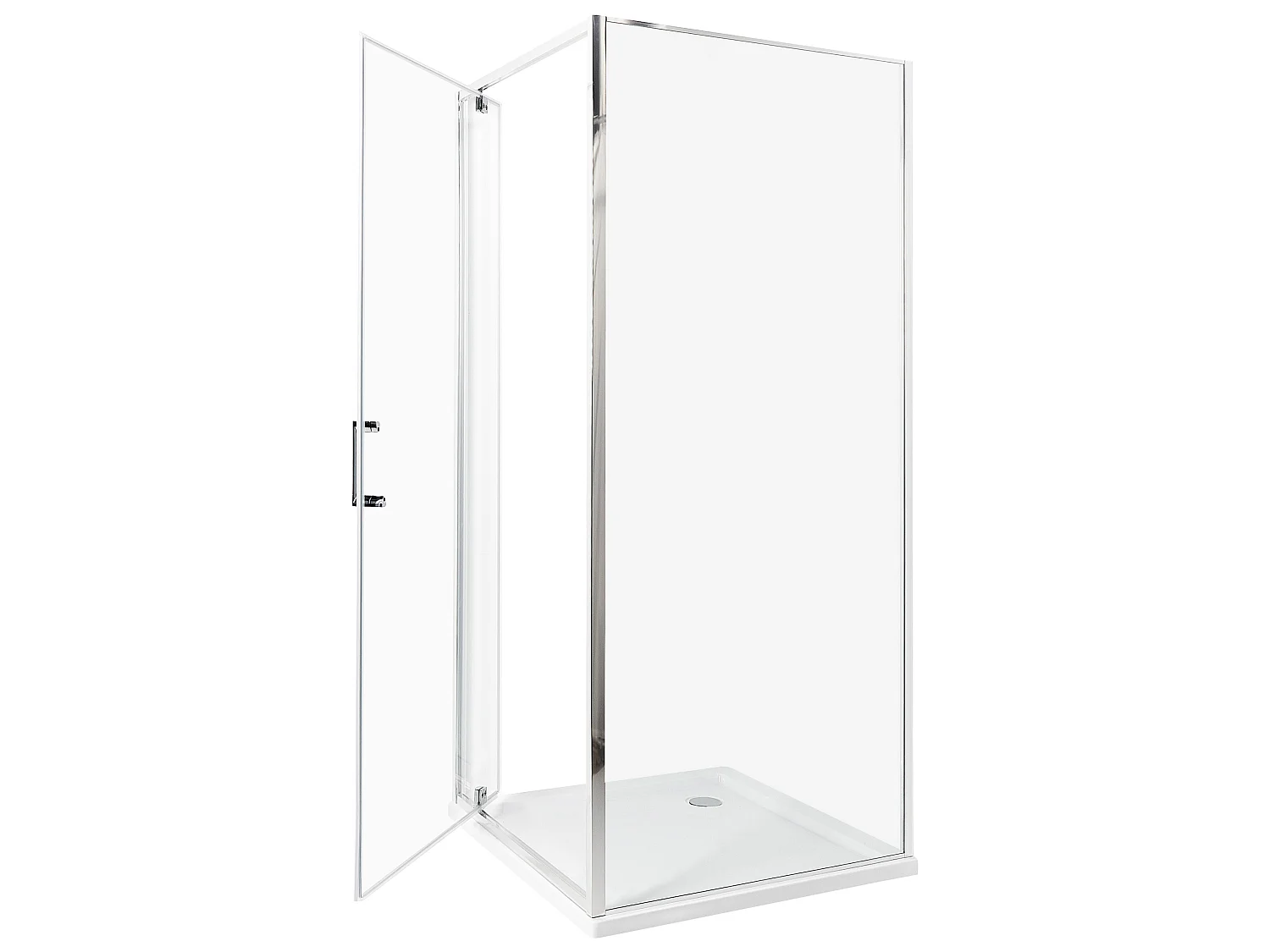 Duschkabine DARLI 80 x 80 x 185 cm Silber