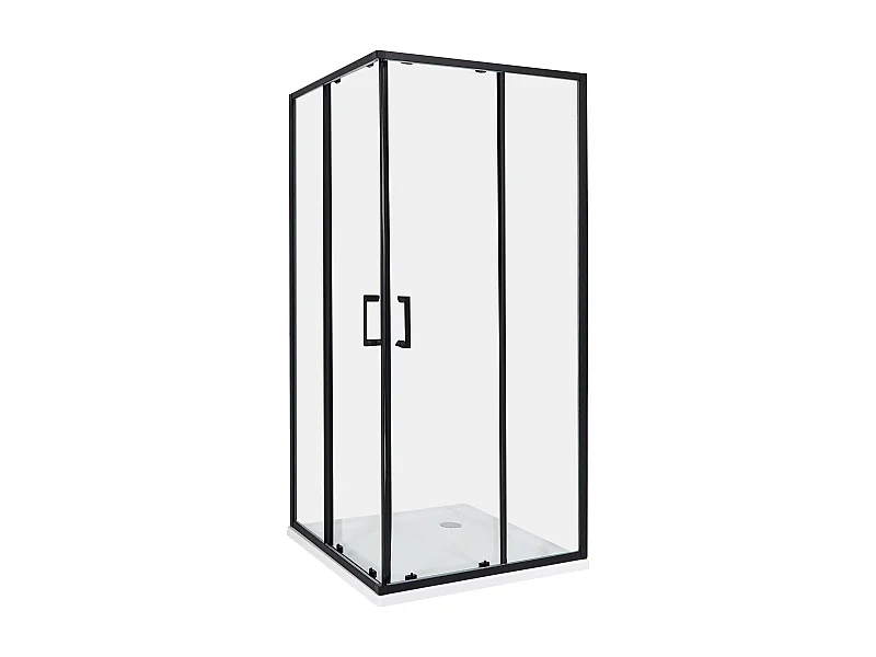Kabina prysznicowa TELA 90 x 90 x 185 cm Czarny