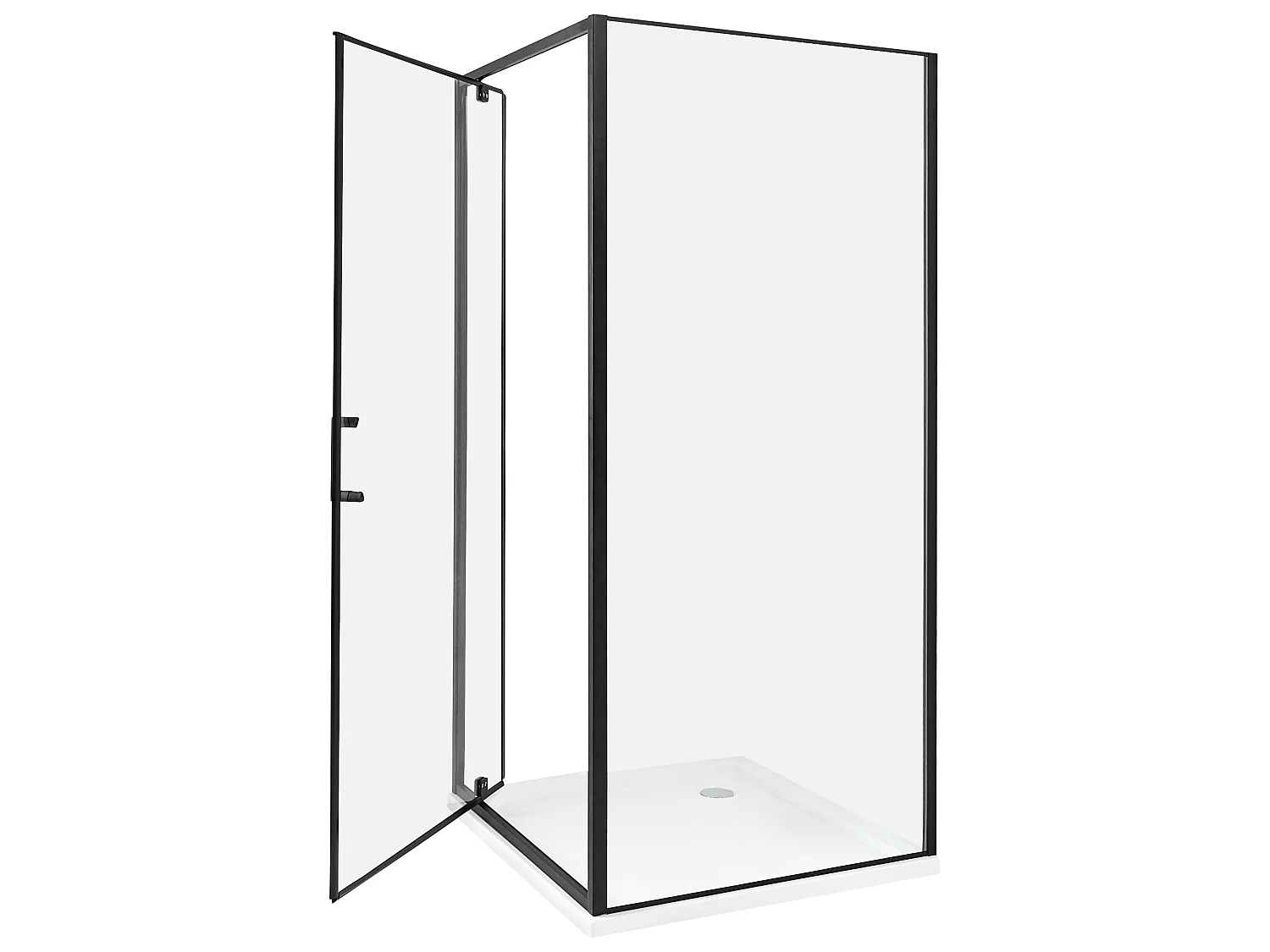 Douchecabine DARLI 90 x 90 x 185 cm Zwart