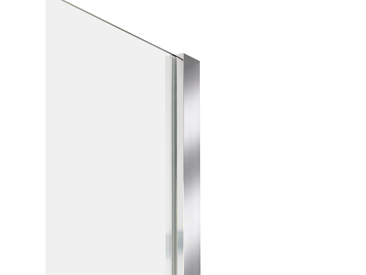 Duschkabine aus Sicherheitsglas mit Schiebetür 80x100x185cm silber Yoro