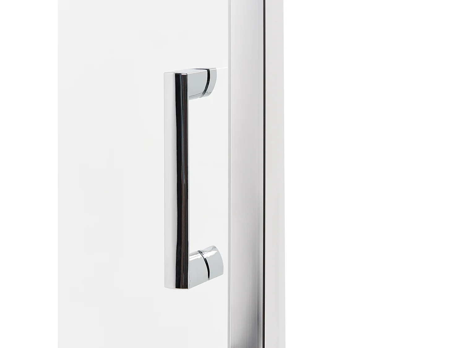 Duschkabine aus Sicherheitsglas mit Schiebetür 80x100x185cm silber Yoro