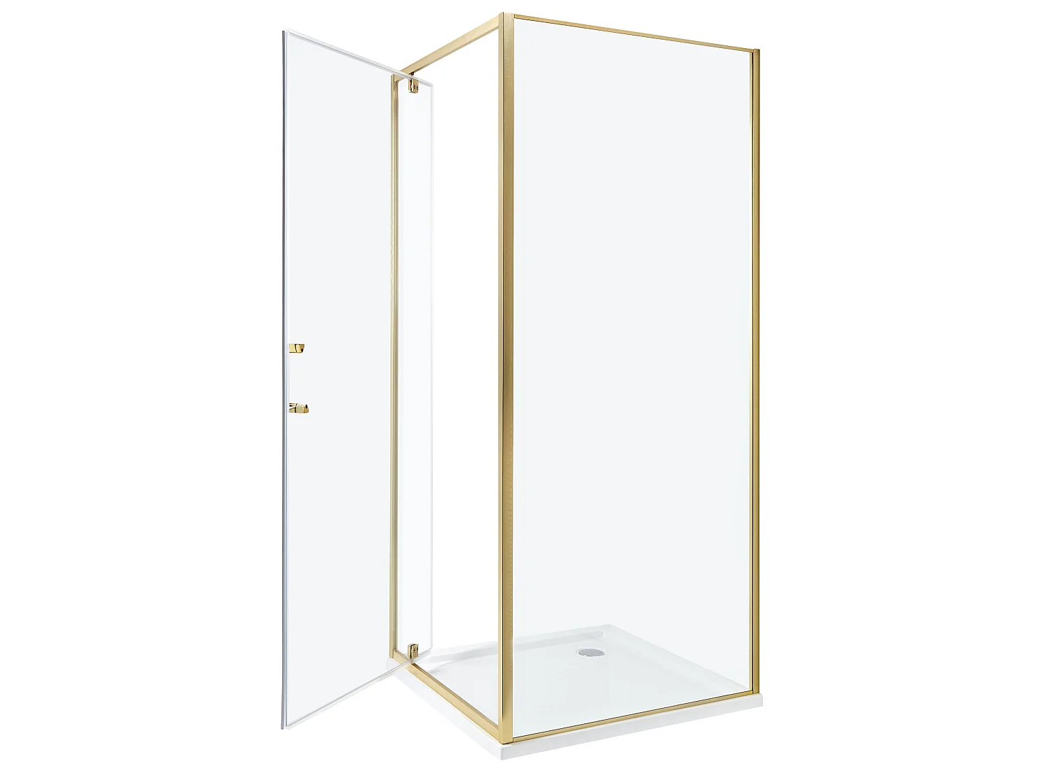 Duschkabine DARLI 80 x 80 x 185 cm Gold