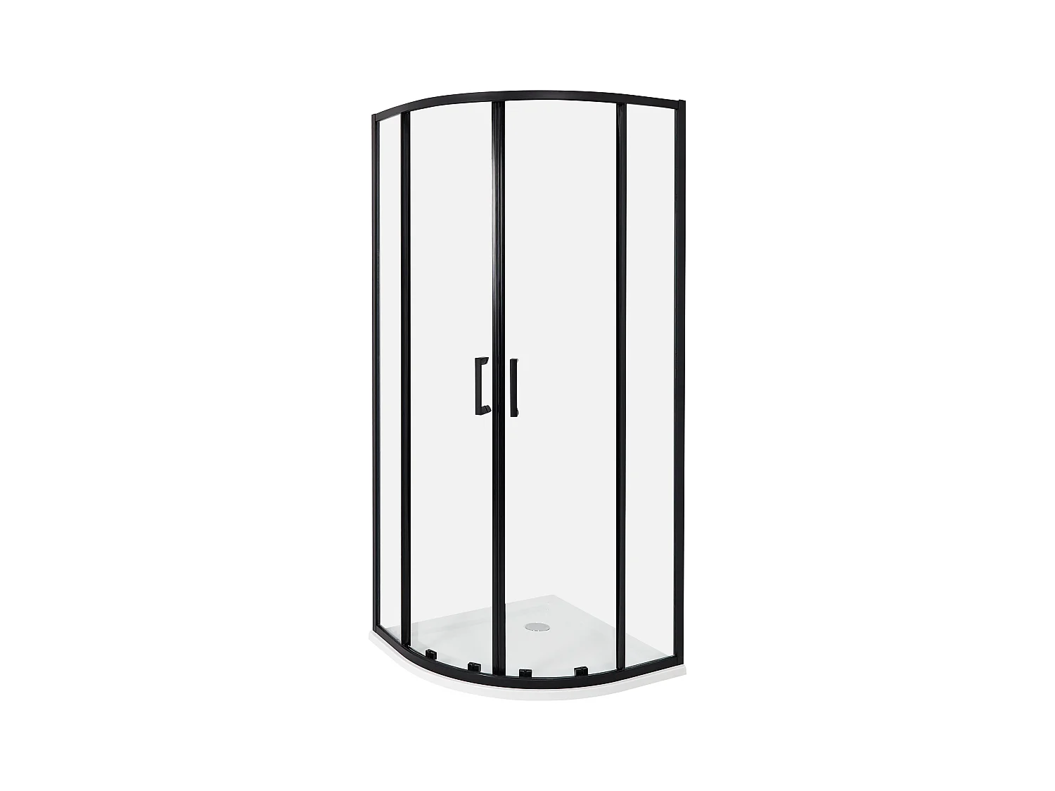 Cabine de duche JUKATAN 80 x 80 x 185 cm Preto