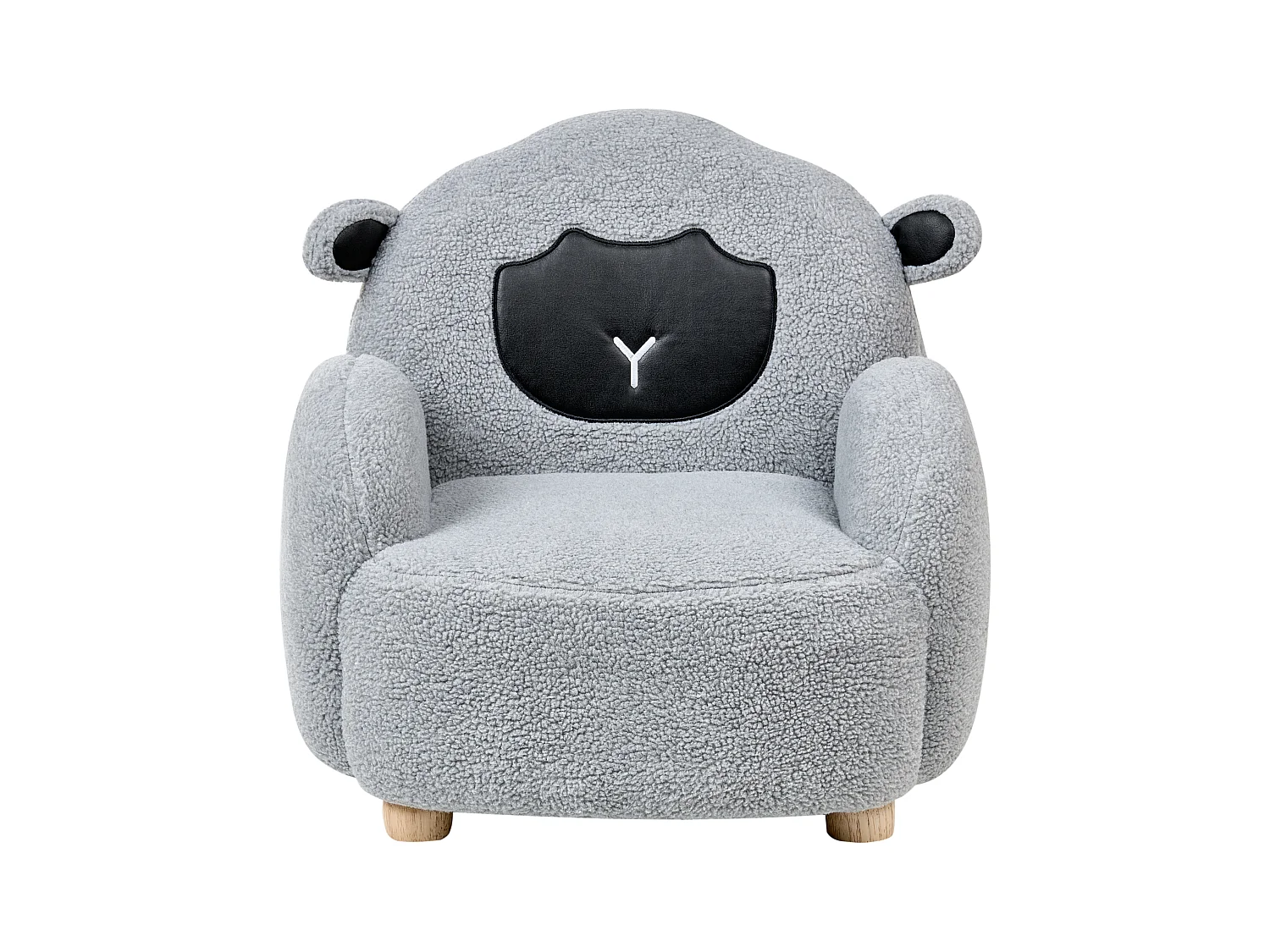 Kinderfauteuil bouclé grijs ULA