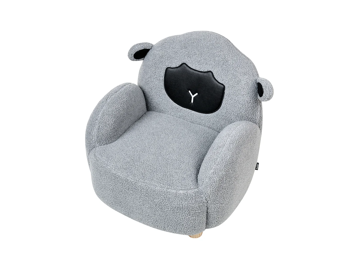 Kinderfauteuil bouclé grijs ULA