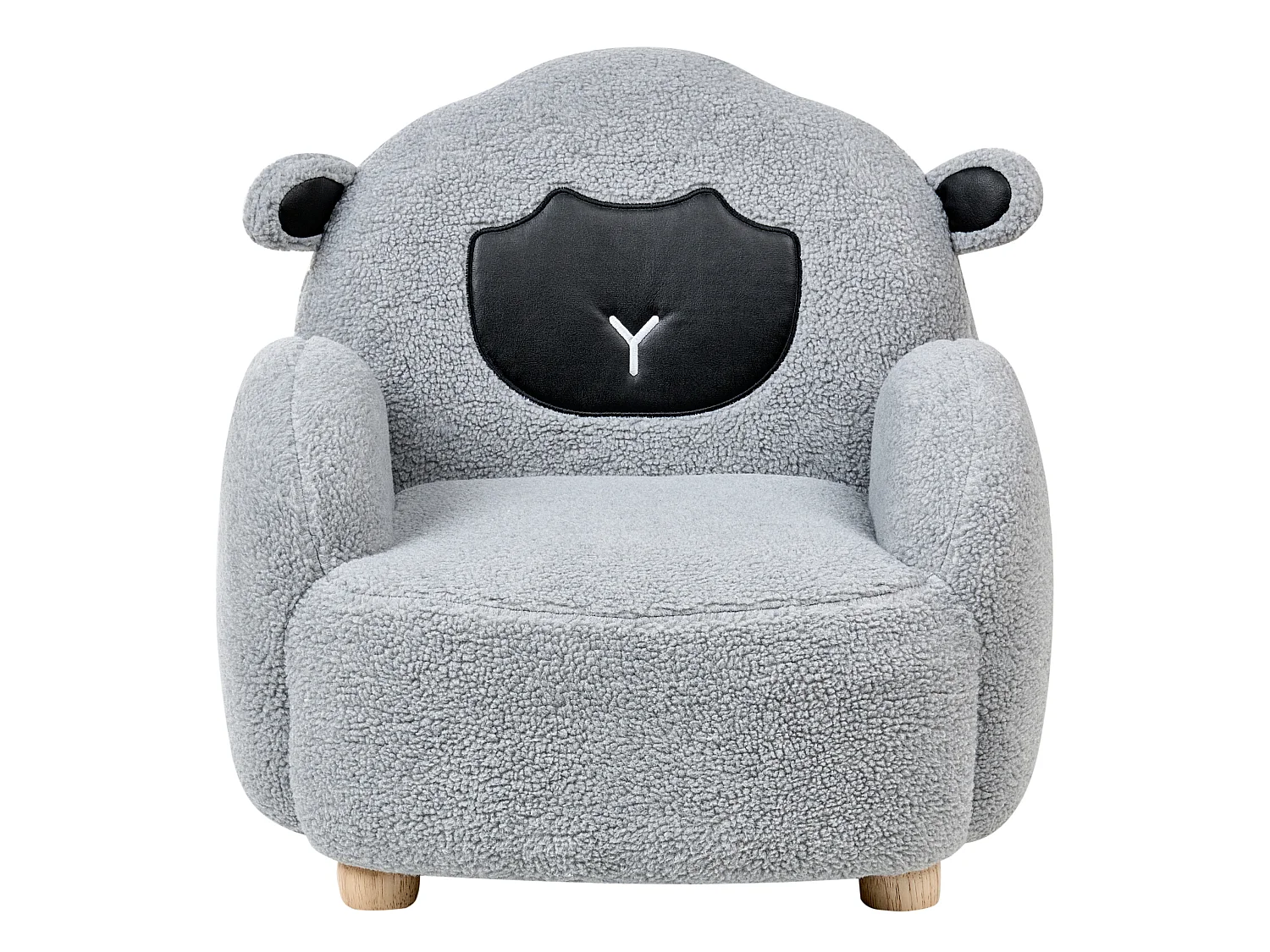 Fauteuil en bouclé pour enfants mouton gris ULA