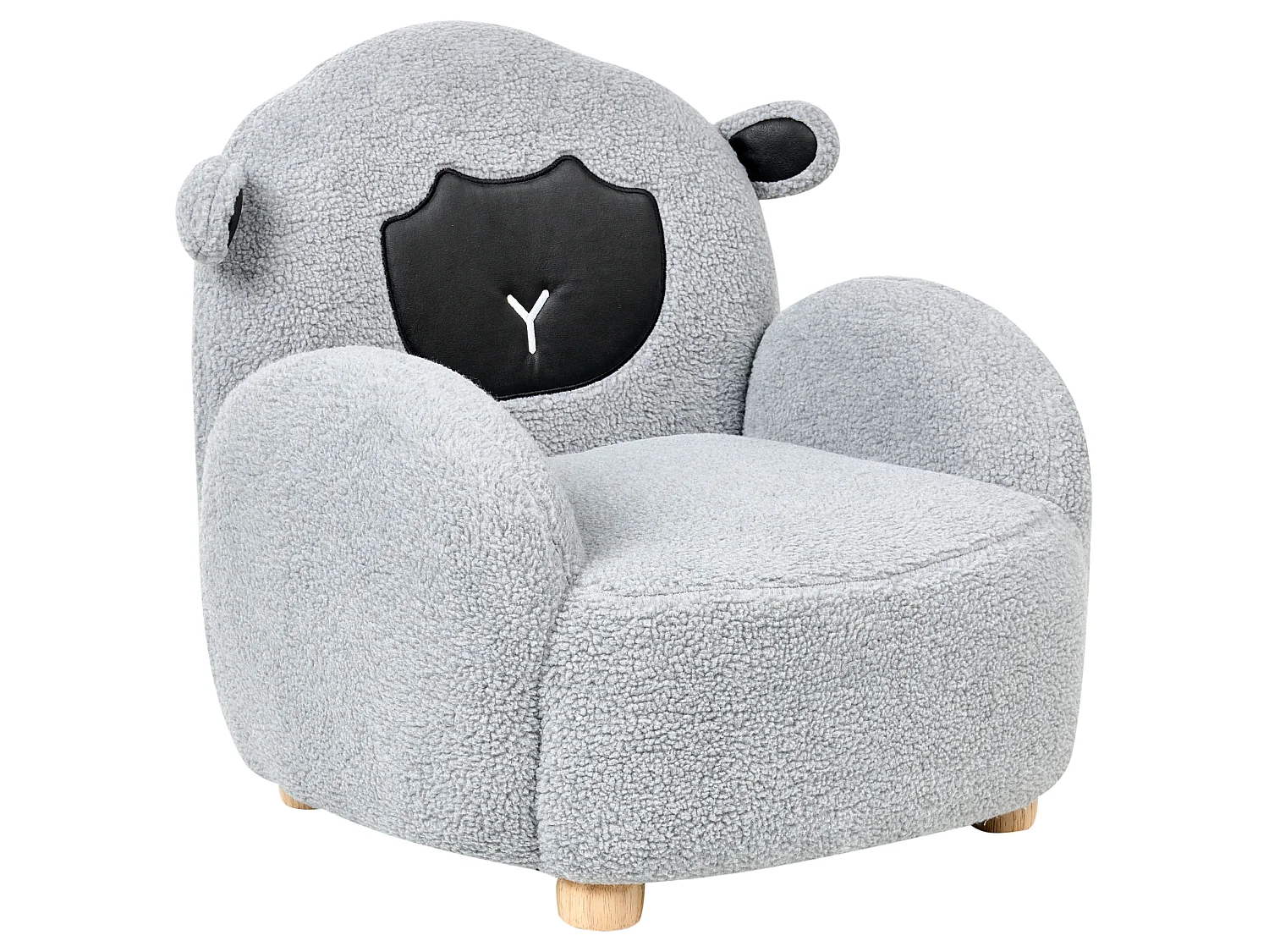 Fauteuil en bouclé pour enfants mouton gris ULA