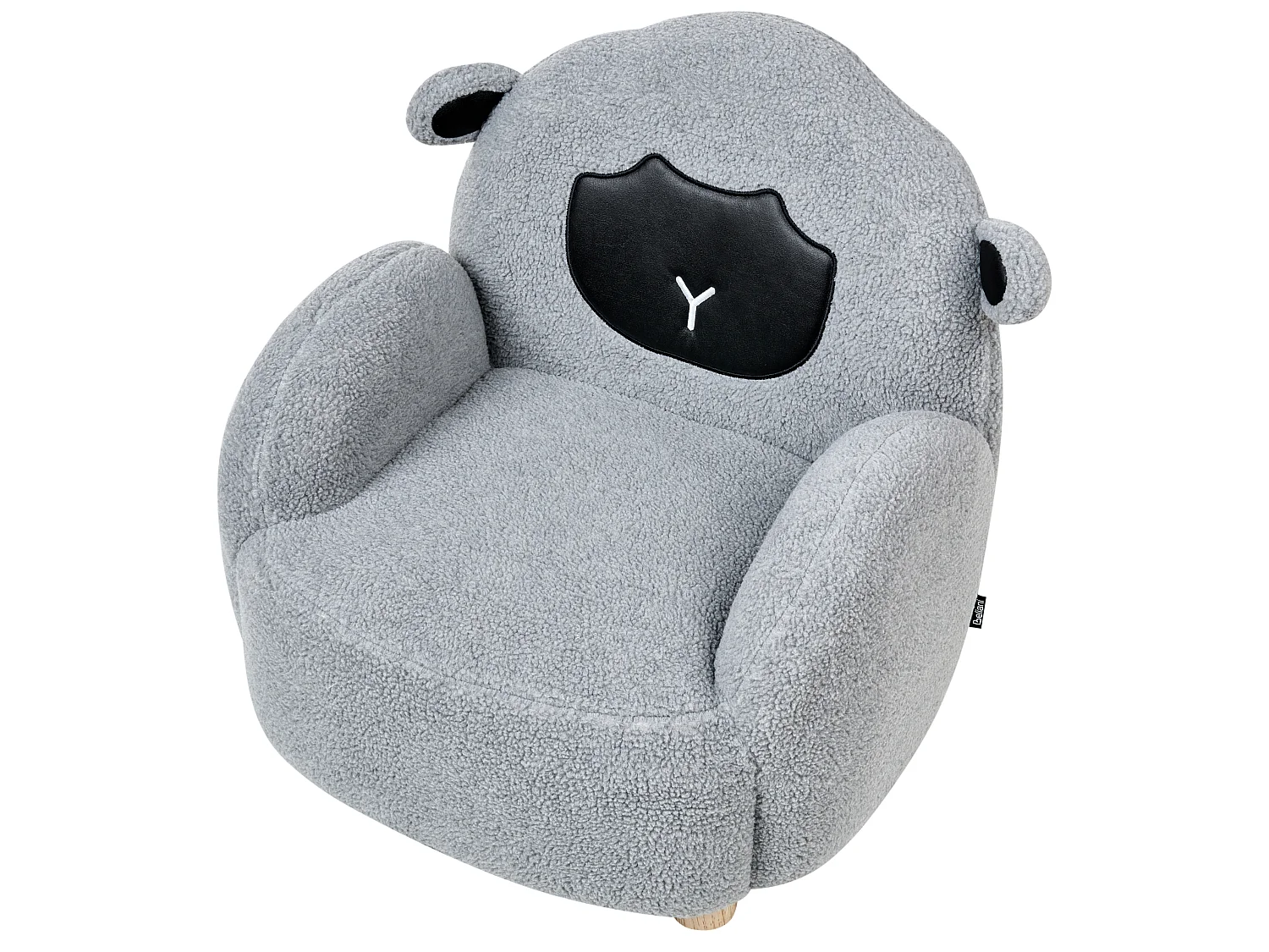 Fauteuil en bouclé pour enfants mouton gris ULA