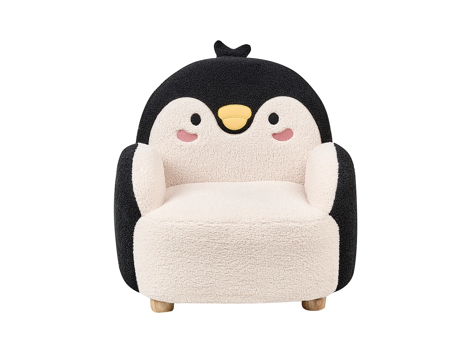 Kinderfauteuil HERVIK Bouclé Zwart