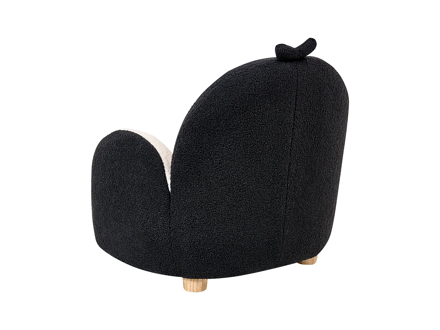 Kinderfauteuil HERVIK Bouclé Zwart