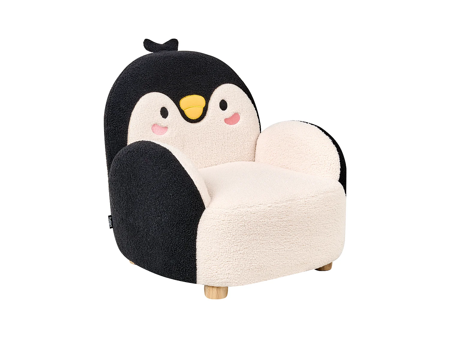 Kinderfauteuil HERVIK Bouclé Zwart