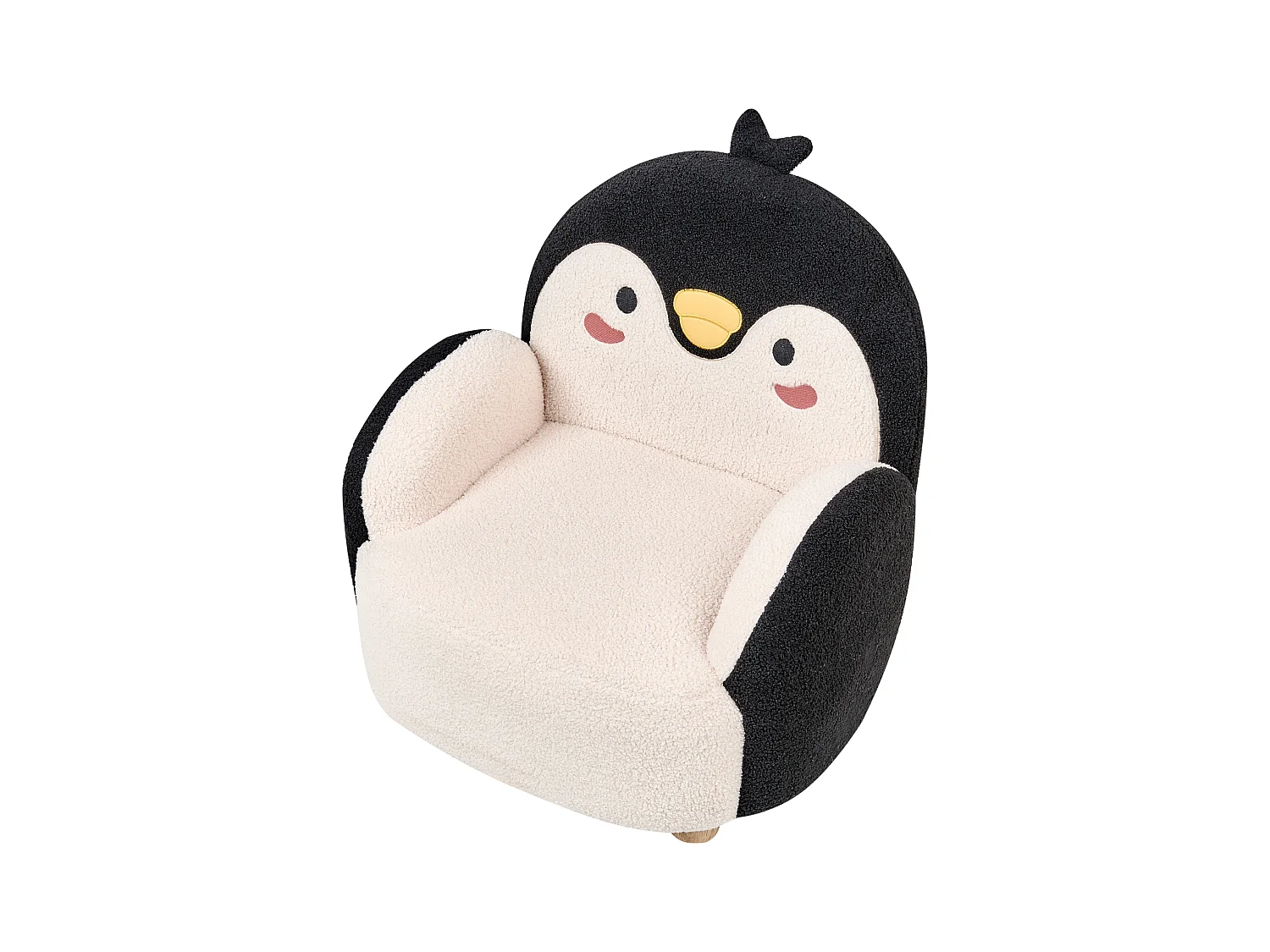 Kinderfauteuil HERVIK Bouclé Zwart