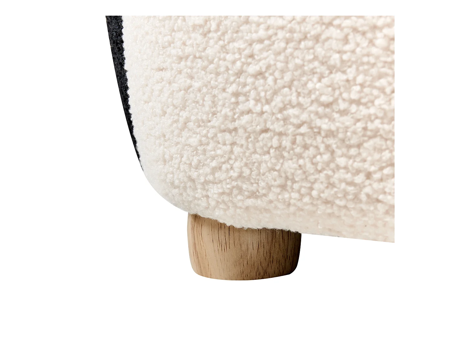 Kinderfauteuil HERVIK Bouclé Zwart