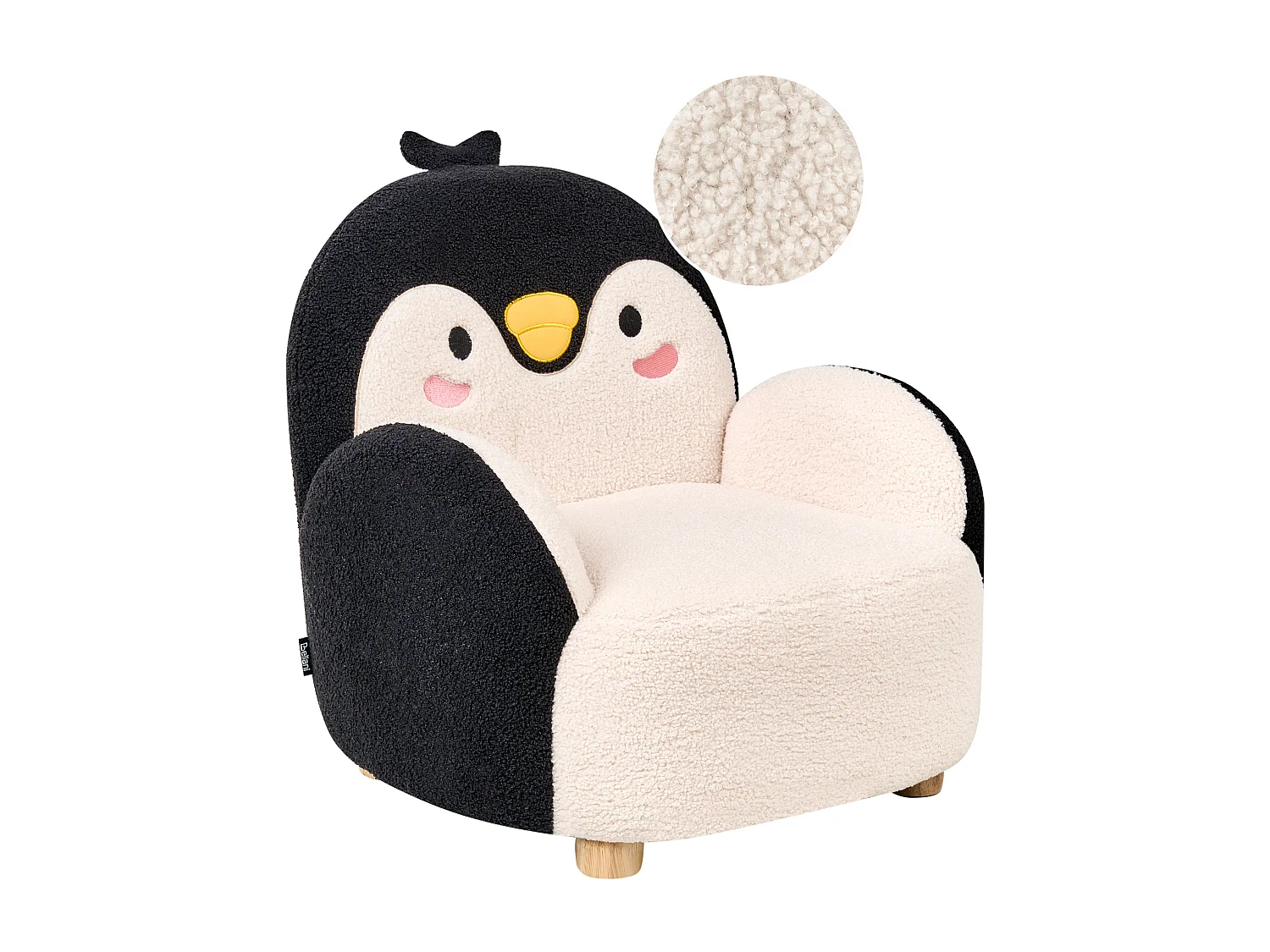 Fauteuil pour enfants Pingouin FYN Bouclé Noir