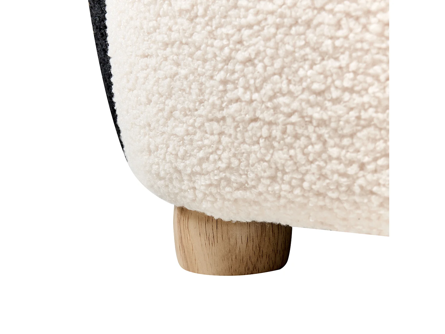 Fauteuil en bouclé pour enfants pingouin noir FYN