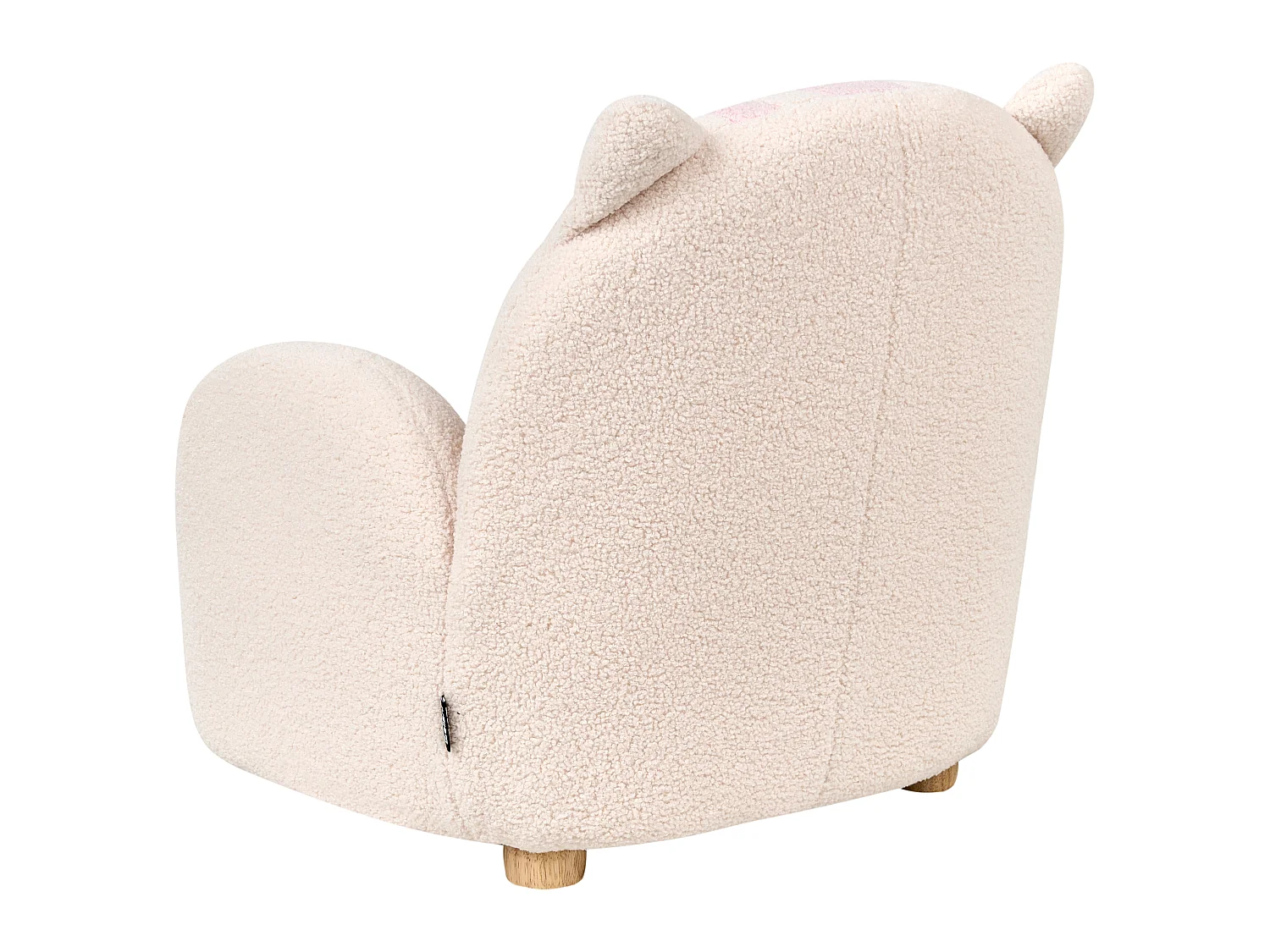 Fauteuil en bouclé pour enfants chat blanc cassé ZOAR