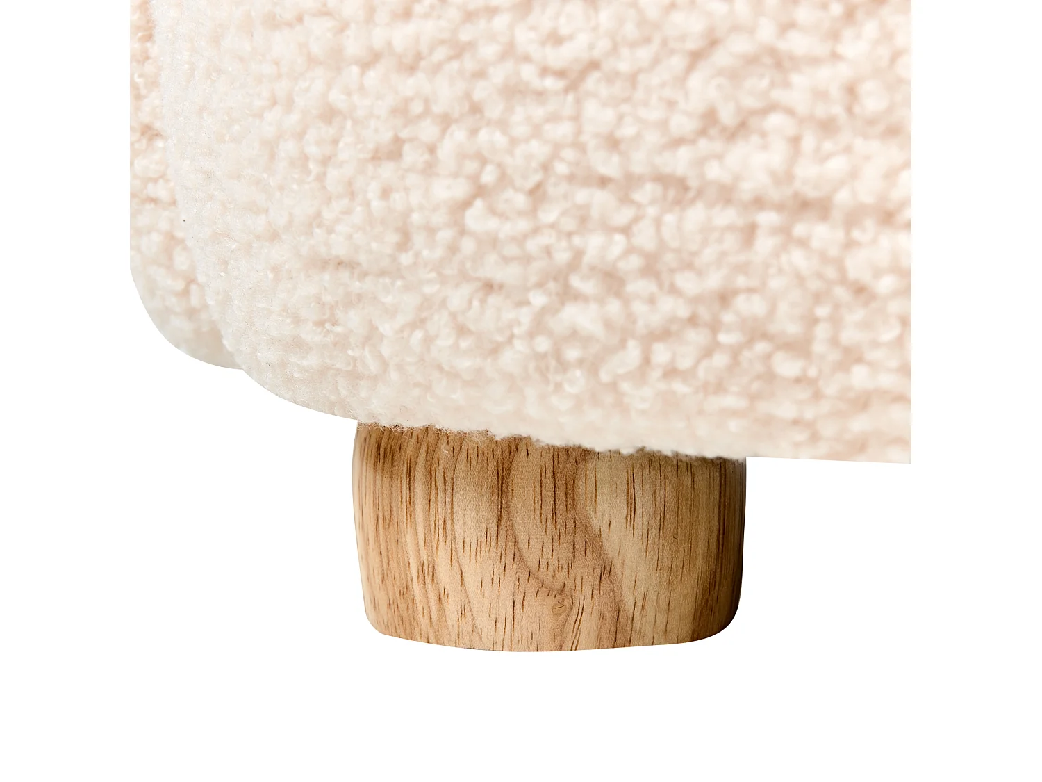 Fauteuil en bouclé pour enfants chat blanc cassé ZOAR