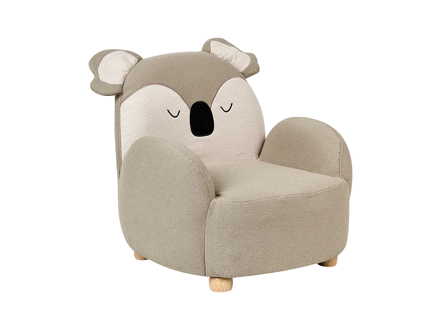 Fauteuil pour enfants Koala HERVIK Tissu Taupe