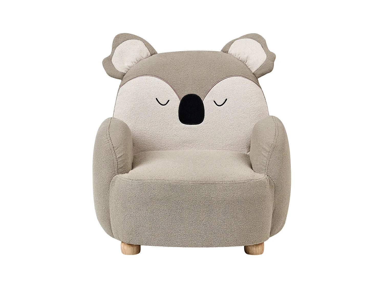 Fauteuil pour enfants Koala HERVIK Tissu Taupe