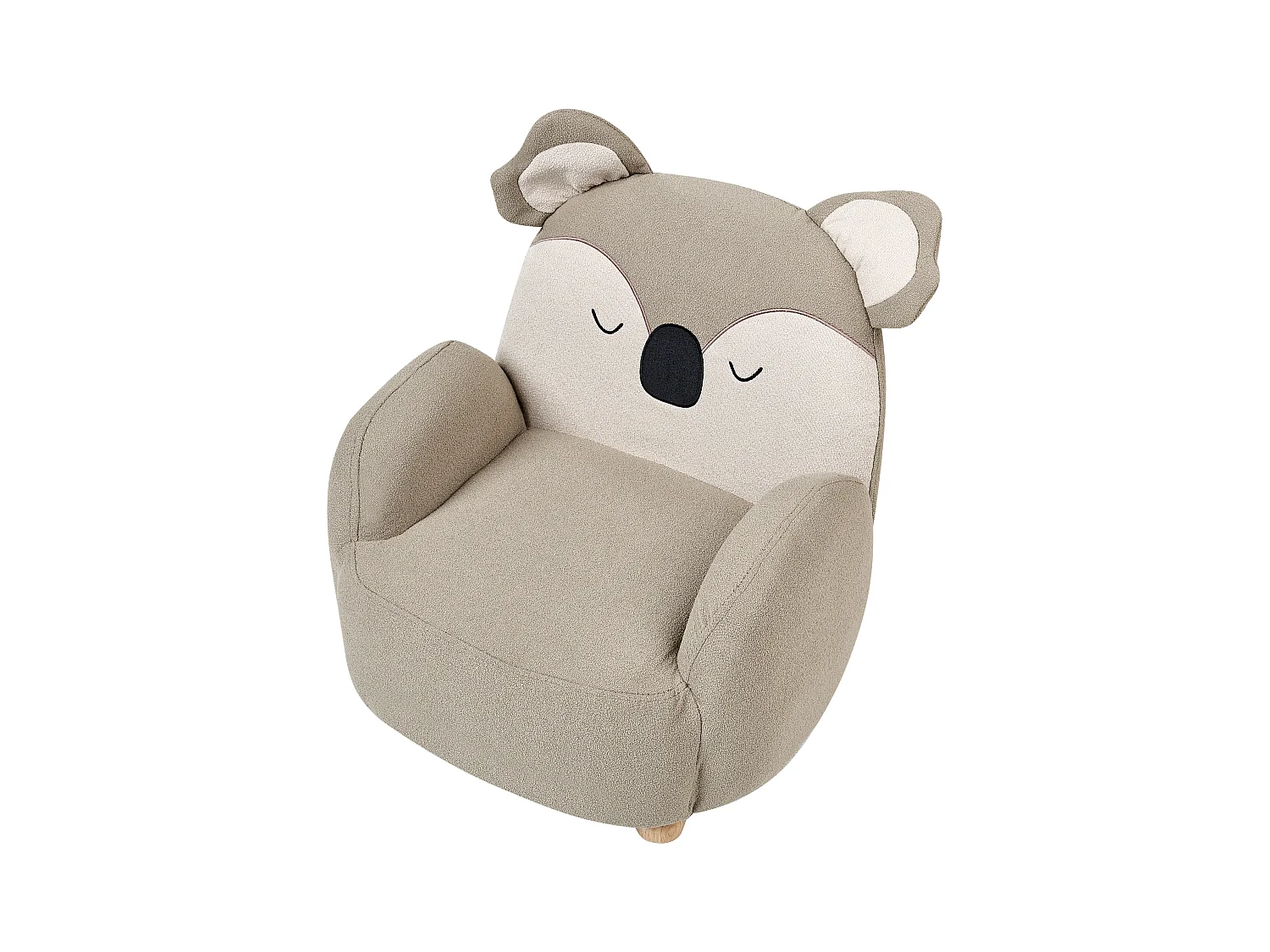 Fauteuil pour enfants Koala HERVIK Tissu Taupe