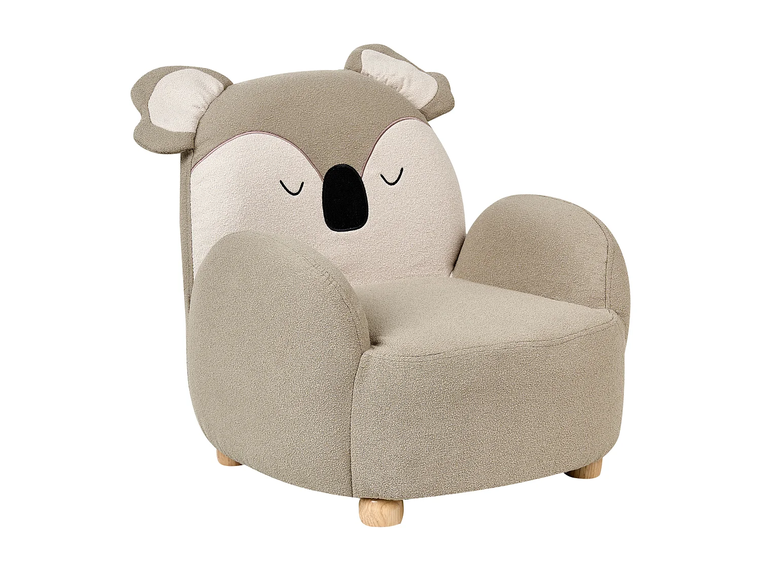 Fauteuil pour enfants Koala HERVIK Tissu Taupe