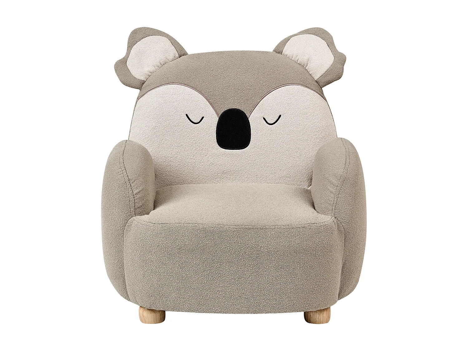 Fauteuil pour enfants Koala HERVIK Tissu Taupe