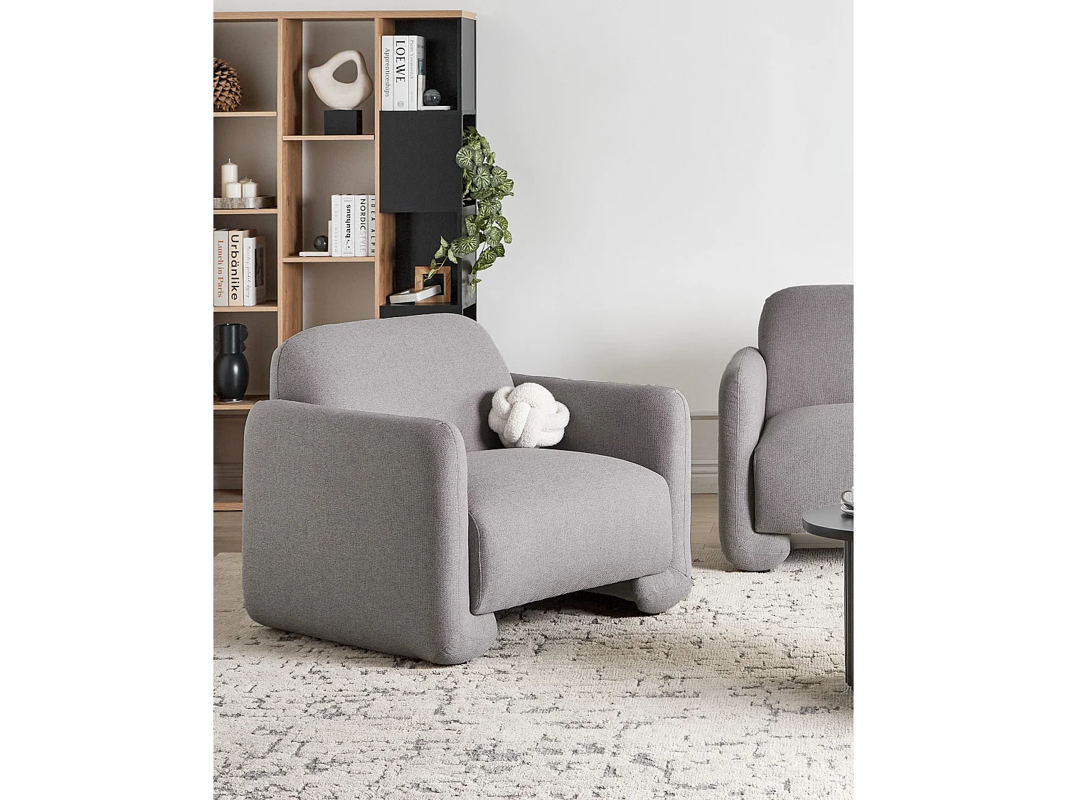 Sessel SALAND Stoff Grau