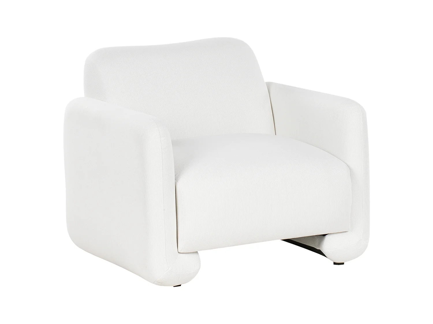 Fauteuil SALAND Tissu Blanc