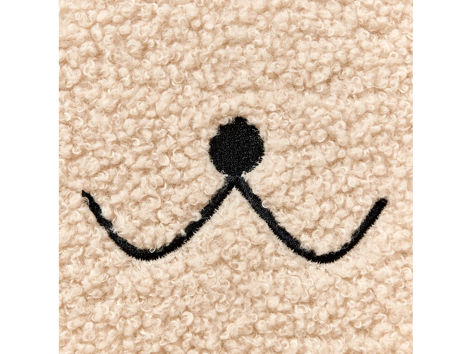 Kindersessel Bouclé beige Katze ZOAR