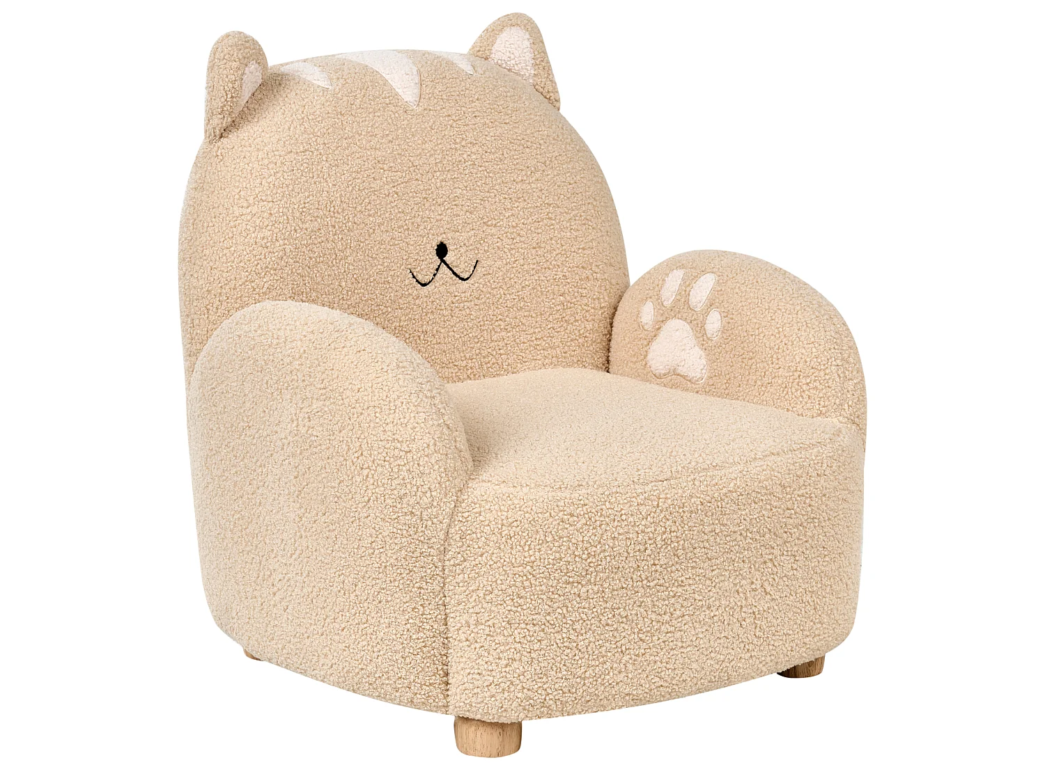 Kinderfauteuil ZOAR Bouclé Beige