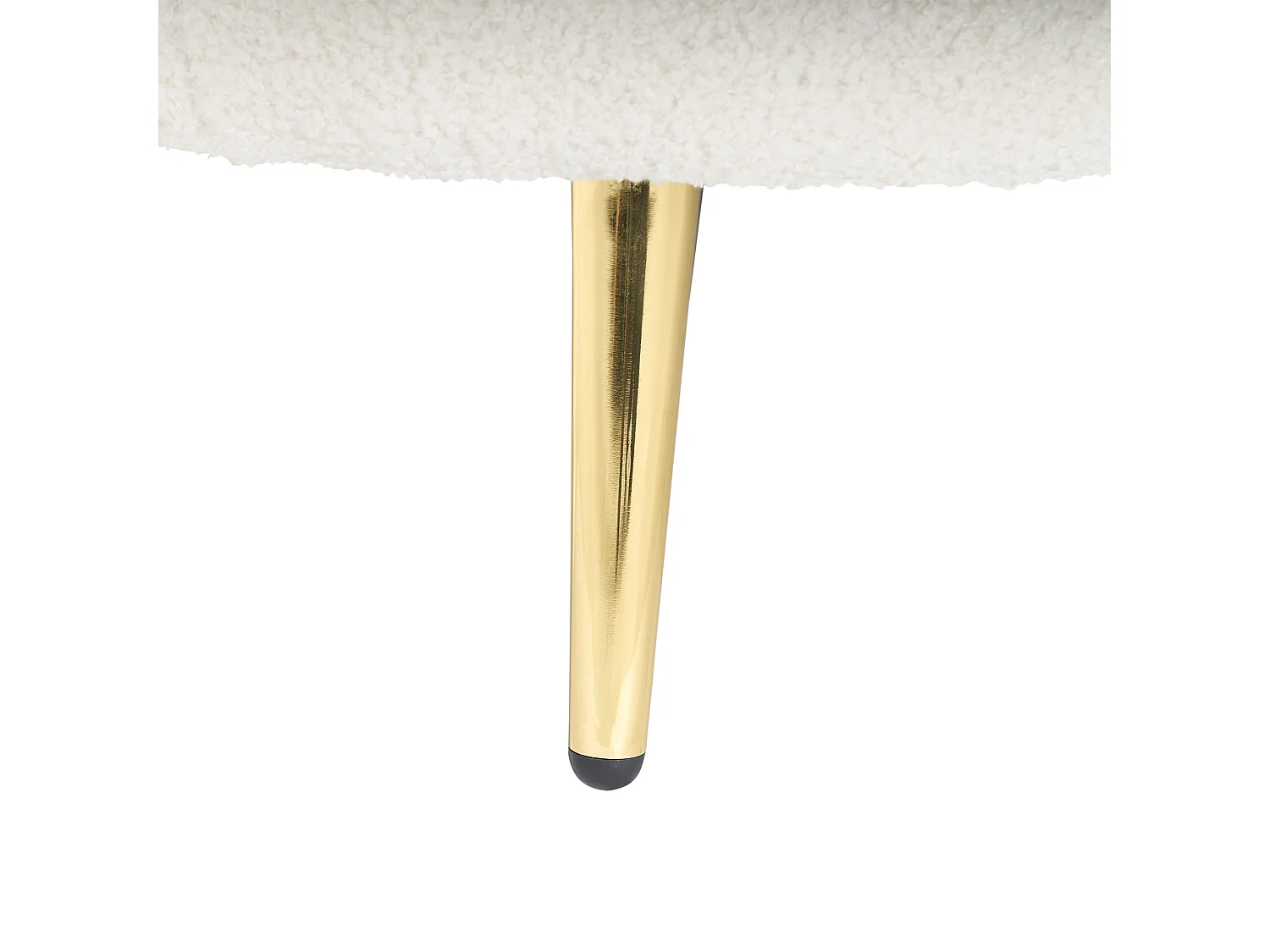 Chaise longue côté droite VALREAS Bouclé Blanc cassé