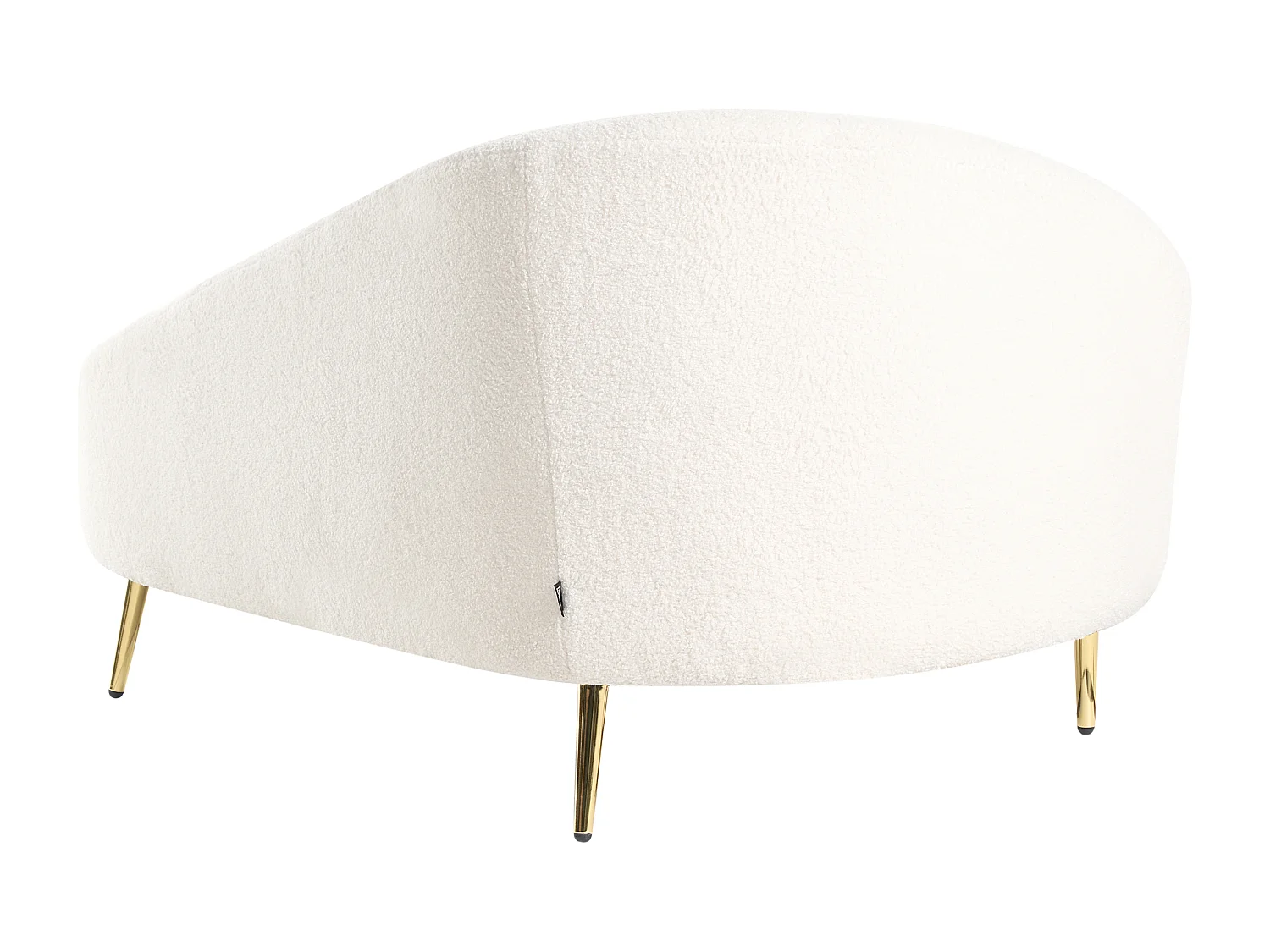 Chaise longue côté gauche VALREAS Bouclé Blanc cassé