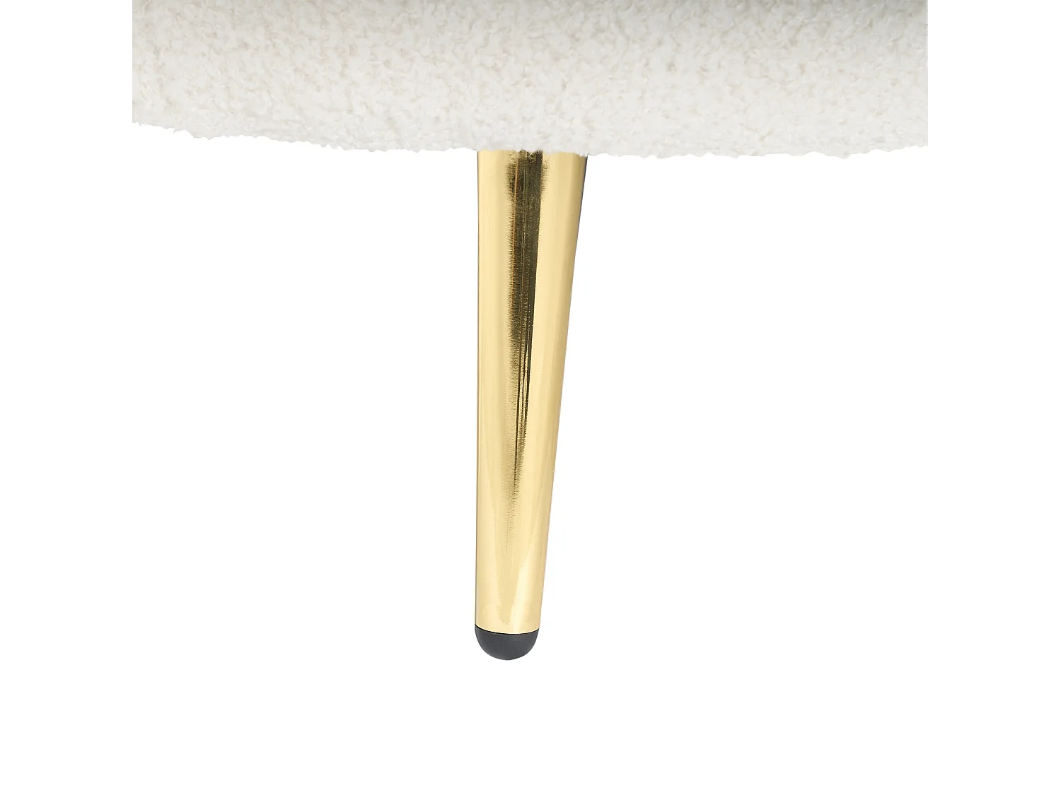 Chaise longue côté gauche VALREAS Bouclé Blanc cassé