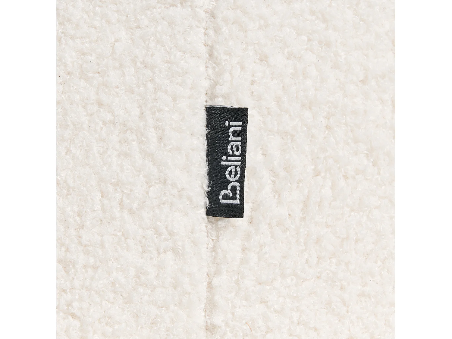Chaise longue derecho VALREAS Bouclé Blanco crema