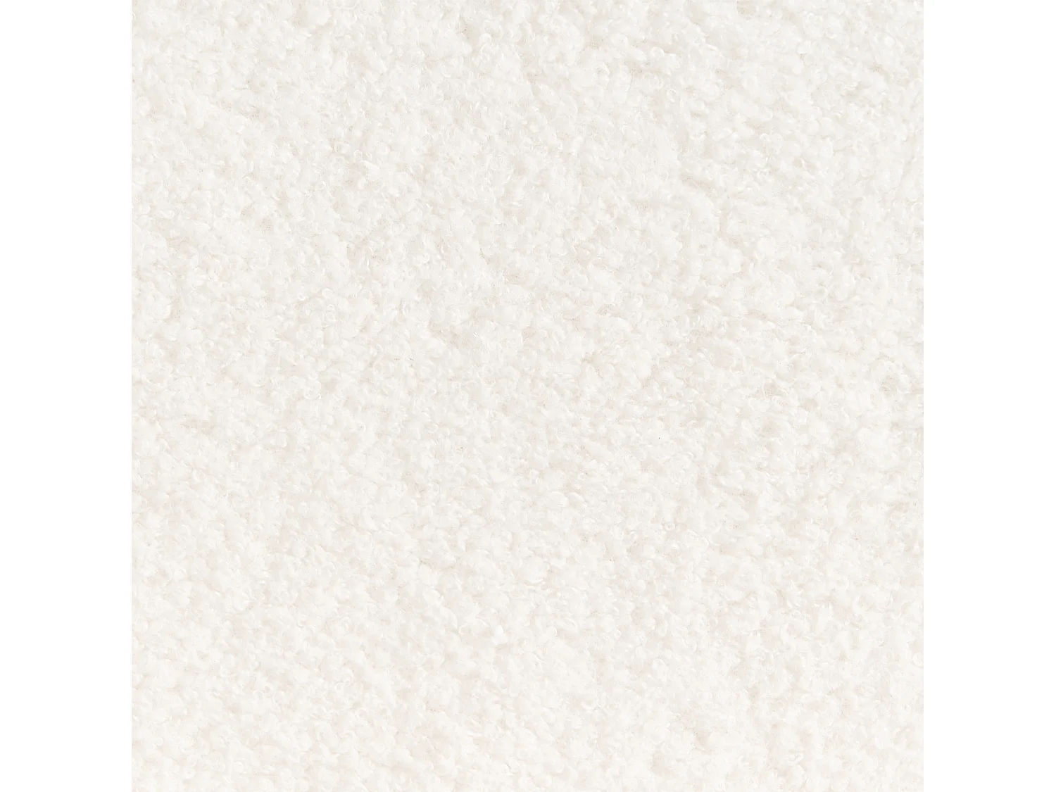 Chaise longue derecho VALREAS Bouclé Blanco crema