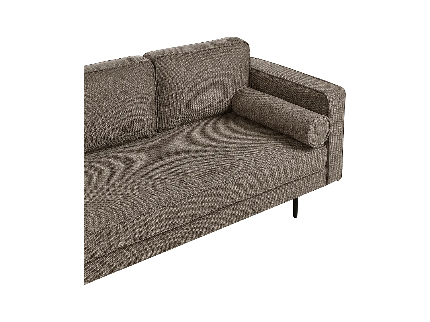 Chaise longue côté droit MIRAMAS Tissu Marron